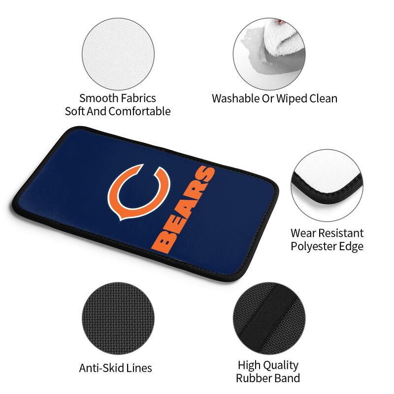Car armrest box pad Chicago Bears 5 Printed central armrest box cushion protective pad