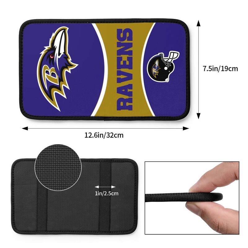 Baltimore Ravens Print car armrest box cushion armrest protective cover