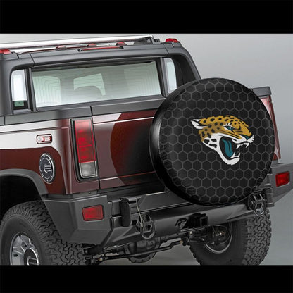 Jacksonville Jaguars Grid printed car tire cover dustproof and waterproof tire cover