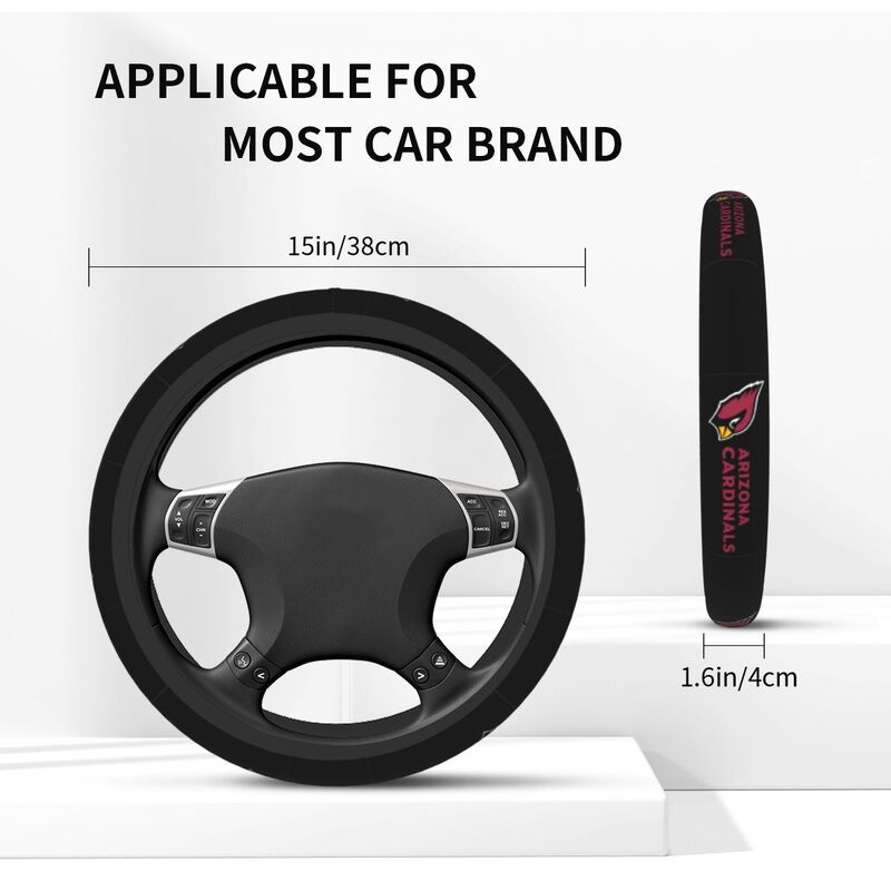 Arizona Cardinals 1 Printed breathable elastic steering wheel cover