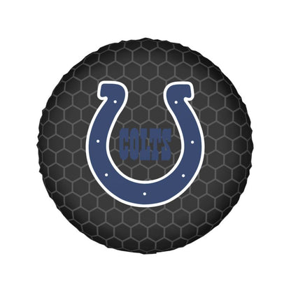 Indianapolis Colts Grid printed car tire cover dustproof and waterproof tire cover