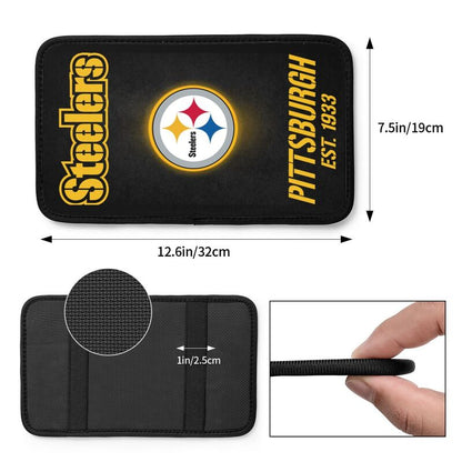 Car armrest box pad Pittsburgh Steelers 2 Printed central armrest box cushion protective pad