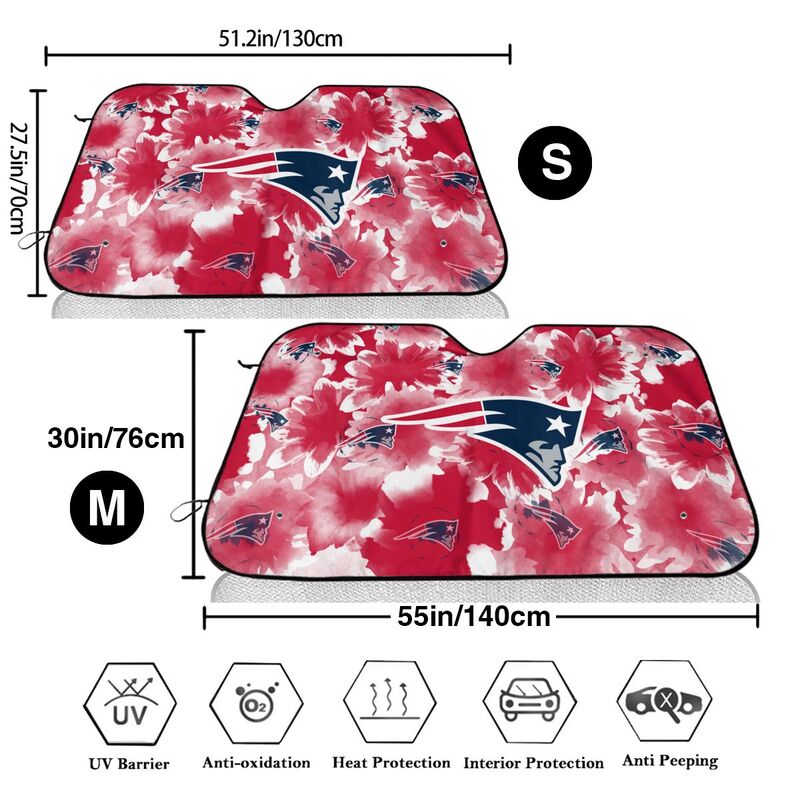 New England Patriots Printed multi size car front windshield sunshade car windshield sunshade