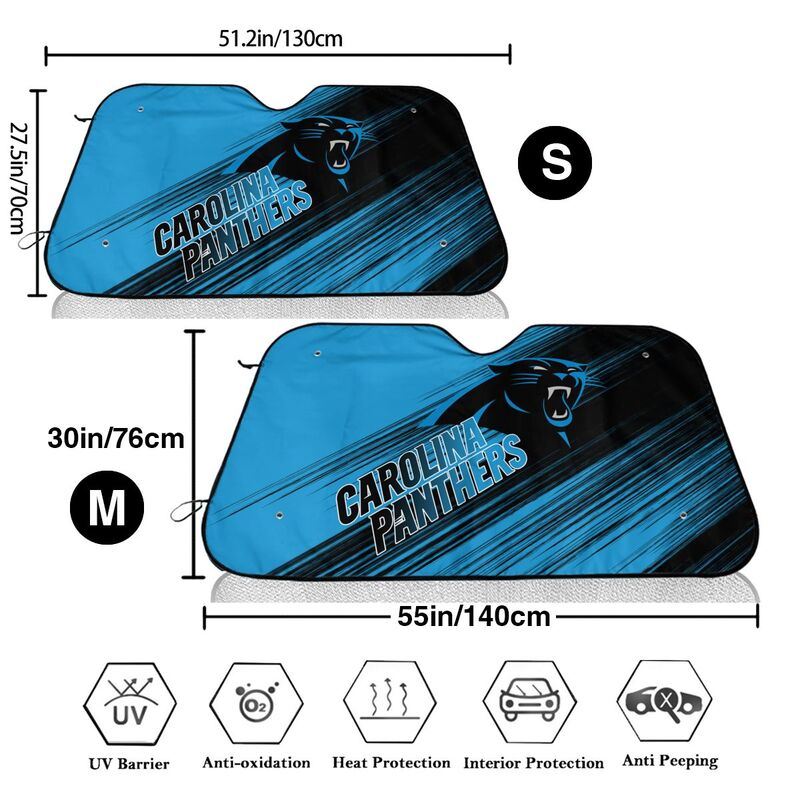 Carolina Panthers Print car windshield sunshade panel car windshield sunshade cover multiple sizes