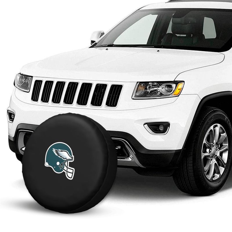 Philadelphia Eagles 2 Car tire protective cover waterproof and dustproof tire cover