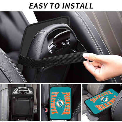 Miami Dolphins Print car armrest box cover armrest protective cover