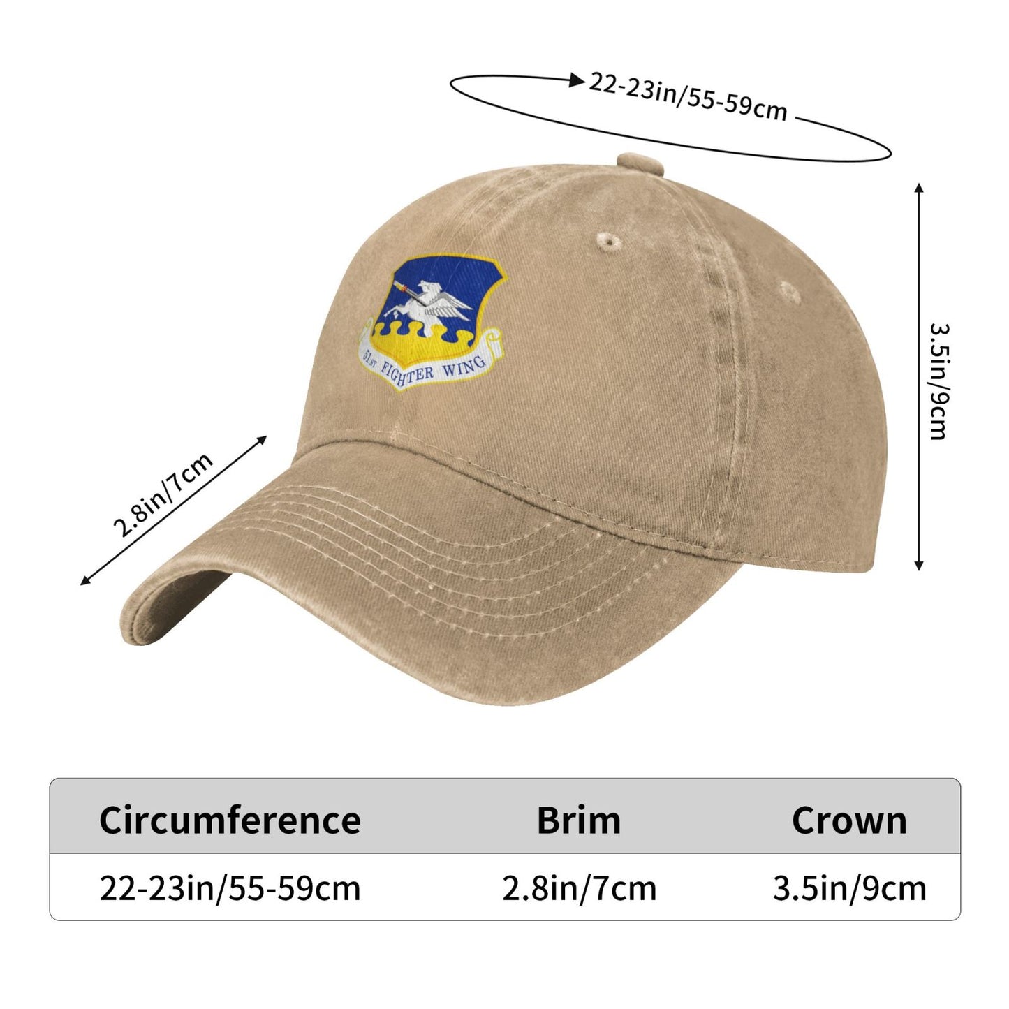 51st Fighter Wing Printed unisex baseball cap adjustable cap veteran gift