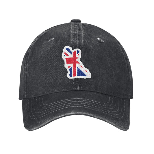 Papillon Dog Flag Of The United Kingdom Printed unisex baseball cap adjustable cap outdoor sun hats trucker hat