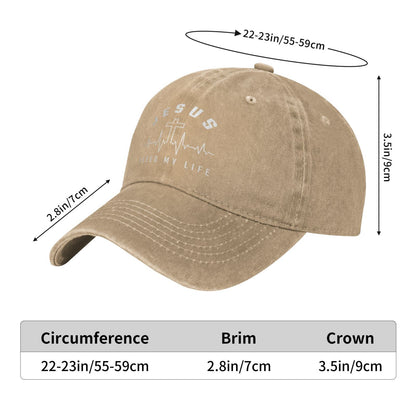 Jesus-Saved My Life Printed unisex baseball cap outdoor hats adjustable cap trucker gift hat