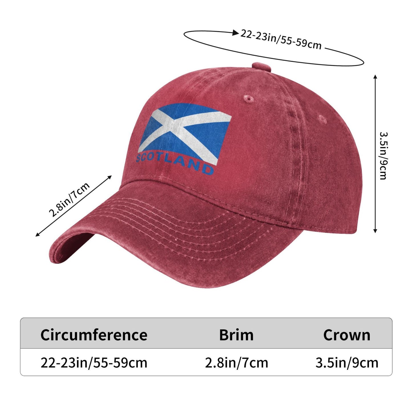 Scotland Printed unisex baseball cap adjustable cap outdoor trucker hat veterans Gifts