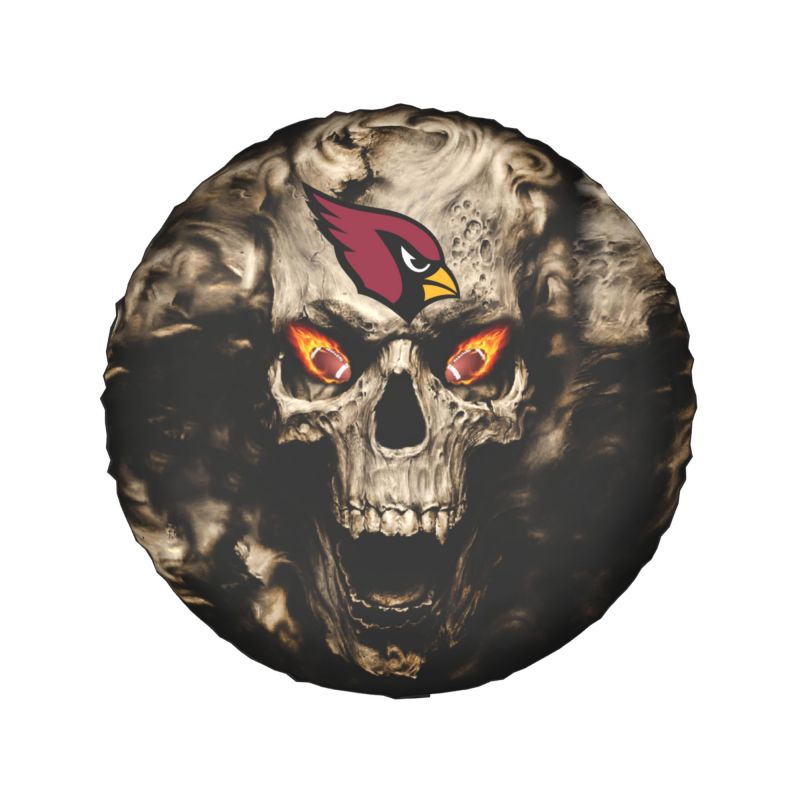 Arizona Cardinals print Skull print car tire cover tire dust cover