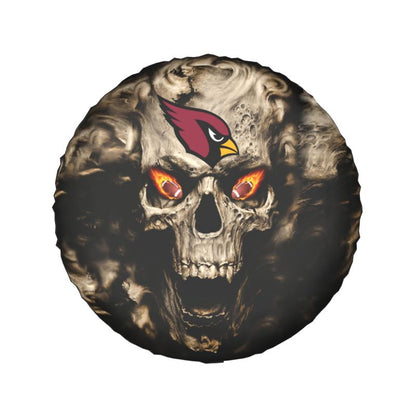 Arizona Cardinals print Skull print car tire cover tire dust cover