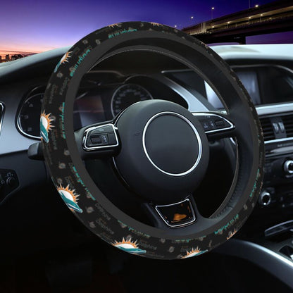 Miami Dolphins Printed elastic steering wheel cover breathable protective cover