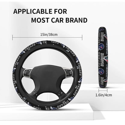 Houston Texans Printed car protective cover elastic steering wheel cover