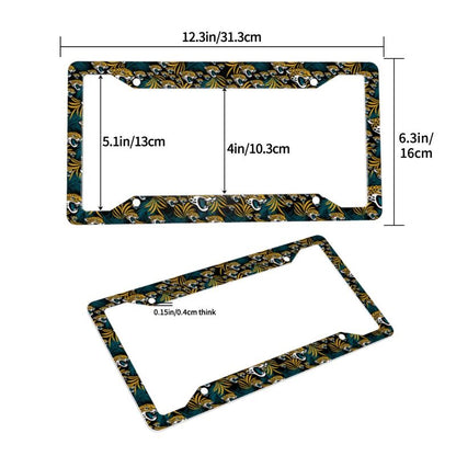 Jacksonville Jaguars Print Car license plate frame four hole license plate holder (one pair)