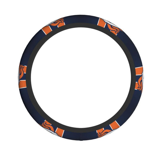 Denver Broncos 2 Printed breathable elastic steering wheel protective cover