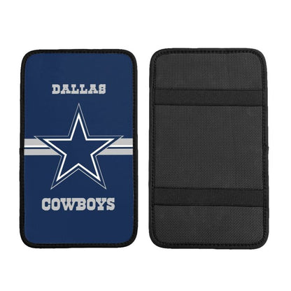 Car armrest box pad Dallas Cowboys 3 Printed center armrest box pad protective pad