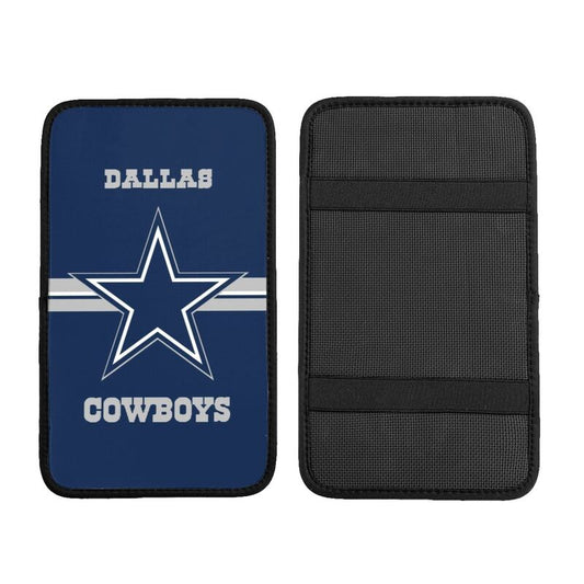 Car armrest box pad Dallas Cowboys 3 Printed center armrest box pad protective pad