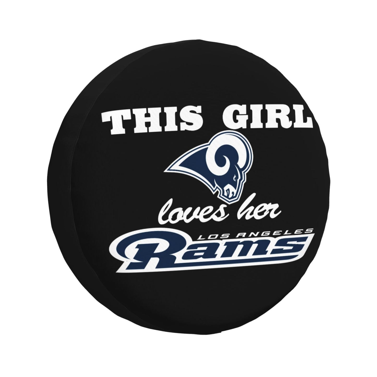 Los Angeles Rams Printing wheel dust cover black background car tire cover