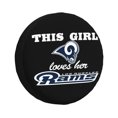 Los Angeles Rams Printing wheel dust cover black background car tire cover