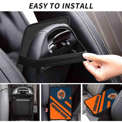 Car armrest box pad Chicago Bears 1 Printed central armrest box cushion protective pad