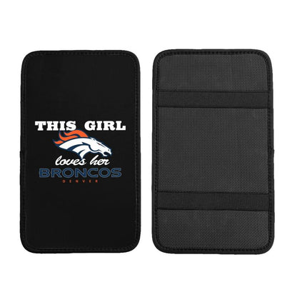 Denver Broncos Printing car center console pad car armrest protective cover