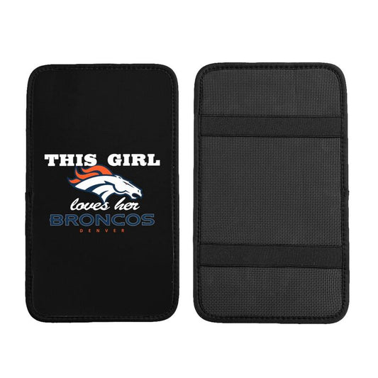 Denver Broncos Printing car center console pad car armrest protective cover
