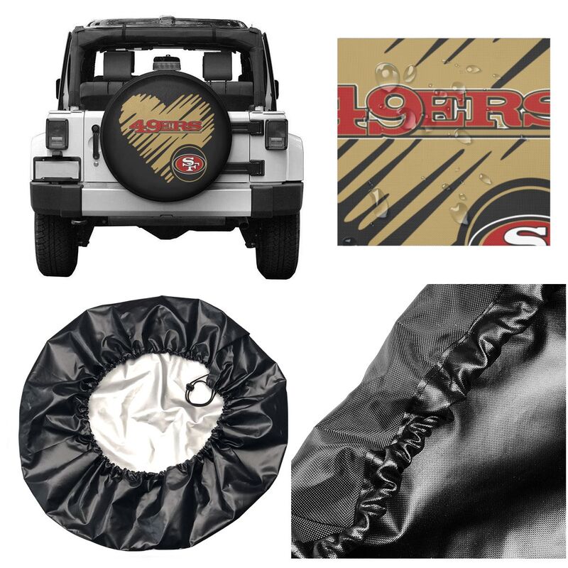 San Francisco 49ers Printed car spare tire dust protection cover tire protection cover