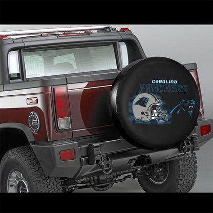 Carolina Panthers Print car tire protection cover car spare tire dust protection covers