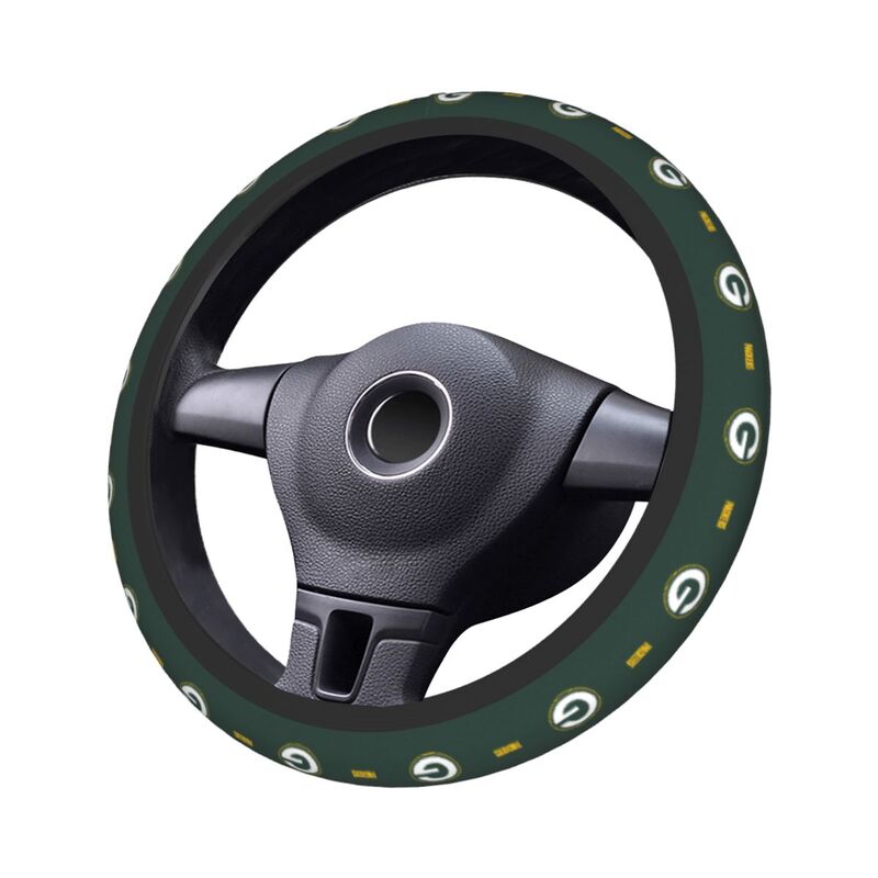 Green Bay Packers Printed car protective cover elastic steering wheel cover