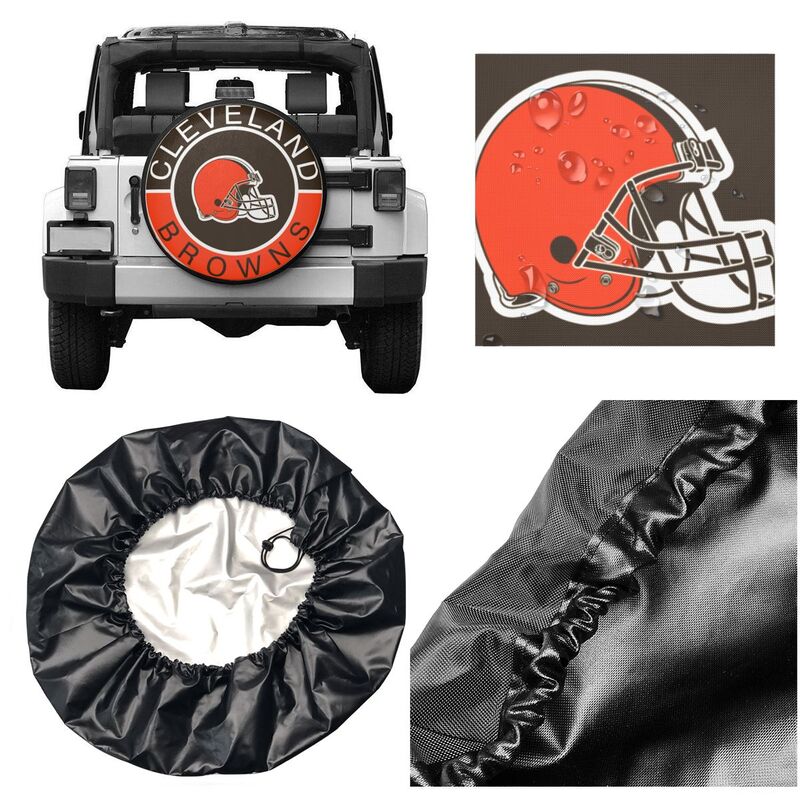 Cleveland Browns Printed tire protection cover car spare tire dust protection covers