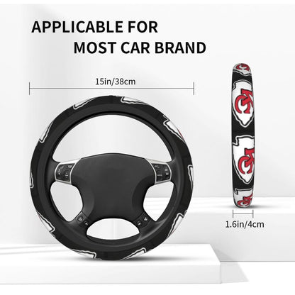 Kansas City Chiefs Printed breathable anti slip cover elastic steering wheel cover
