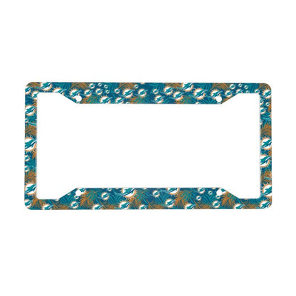 Miami Dolphins Print Car license plate frame four hole license plate holder (one pair)