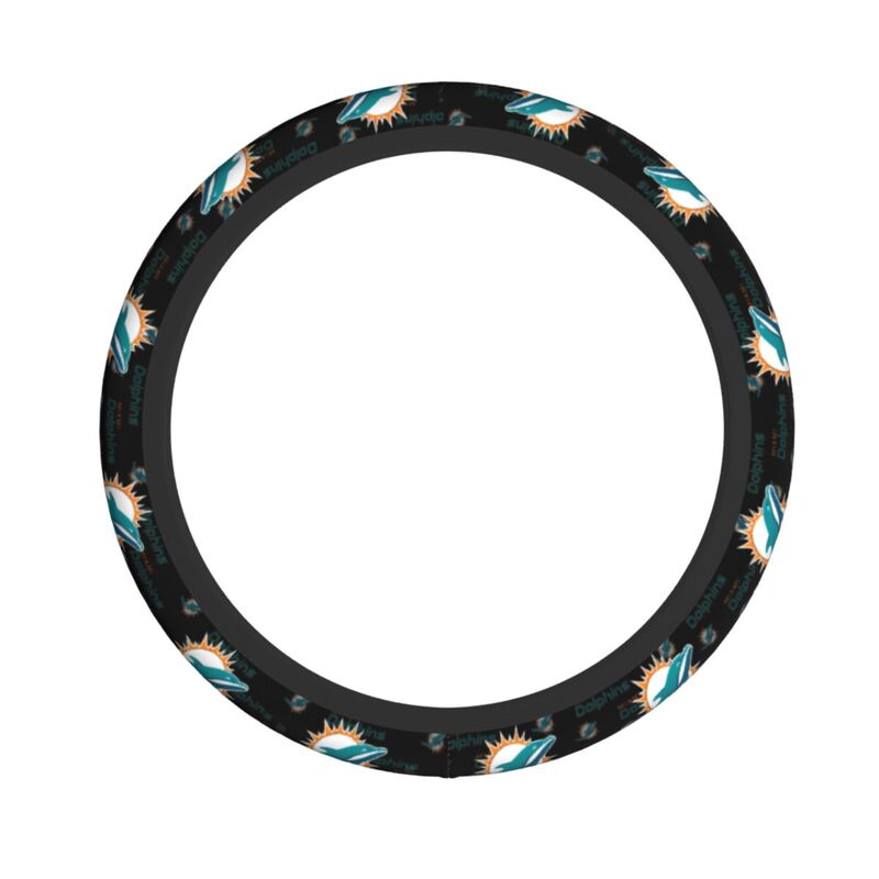 Miami Dolphins Printed elastic steering wheel cover car steering wheel protective cover
