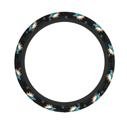 Miami Dolphins Printed elastic steering wheel cover car steering wheel protective cover