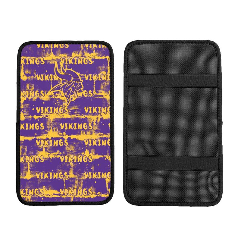 Minnesota Vikings print Car armrest box protective cover car center console armrest pad