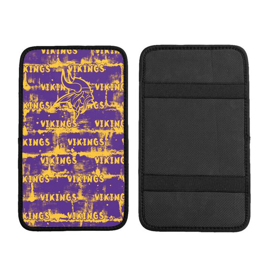 Minnesota Vikings print Car armrest box protective cover car center console armrest pad