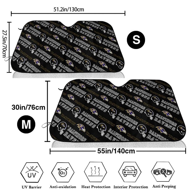 Baltimore Ravens Printed suitable for front Car windshield sunshades Car windshield sunshades