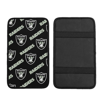 Car armrest box pad Las Vegas Raiders3 Printed central armrest box pad anti slip pad