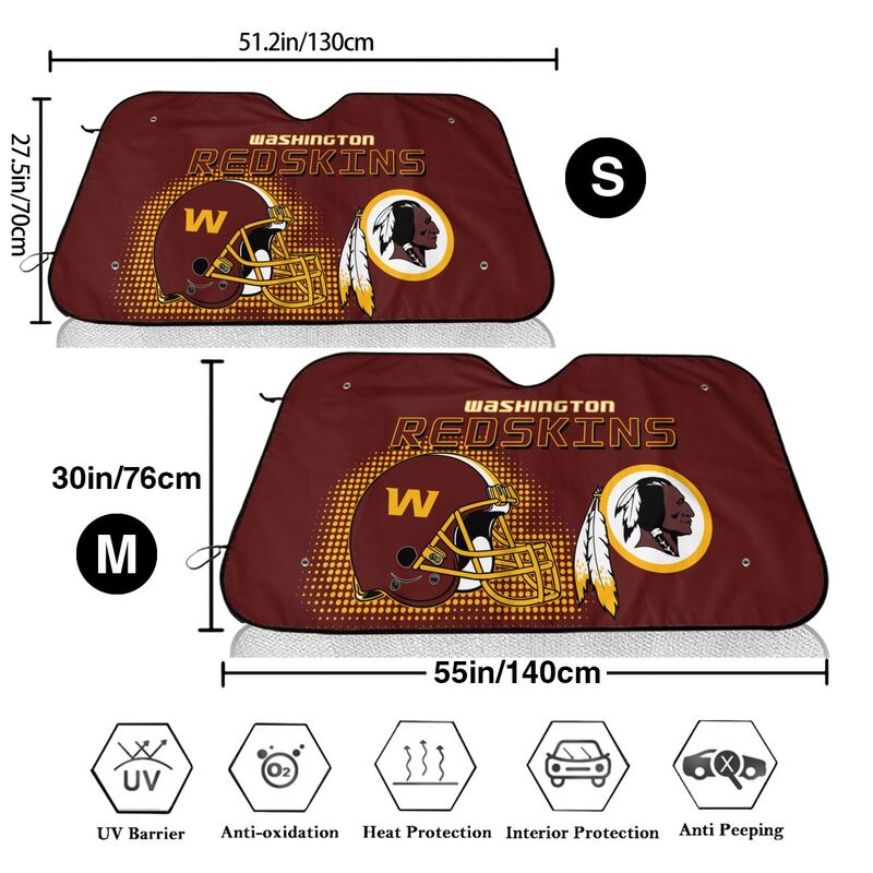 Washington Redskins Printing Car windshield sunshades is suitable car front windshield sunshades