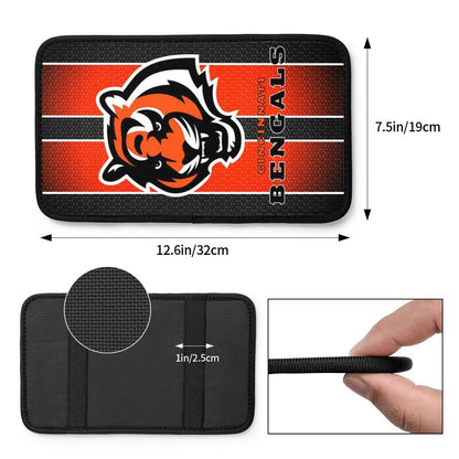 Car armrest box pad Cincinnati Bengals Printed center armrest box pad protective pad