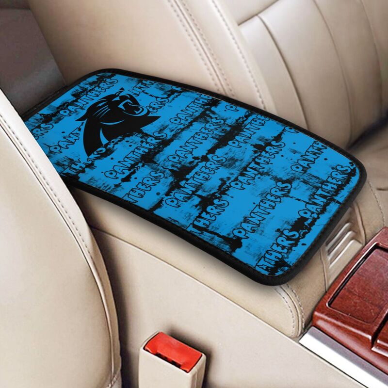 Carolina Panthers print Car armrest box protective cover car center console armrest pad