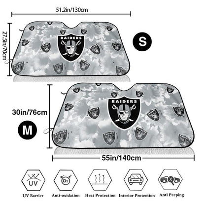Las Vegas Raiders Printed multi size car front windshield sunshade car windshield sunshade