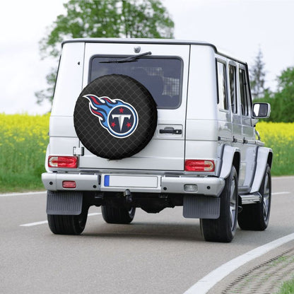 Tennessee Titans Grid background car tire waterproof dustproof protective cover