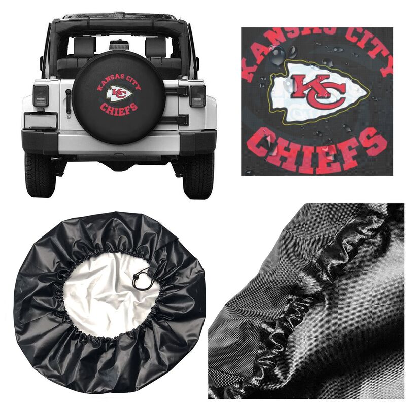 Kansas City Chiefs 2 Printing tire protection cover car sun protection tire protection covers