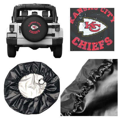 Kansas City Chiefs 2 Printing tire protection cover car sun protection tire protection covers