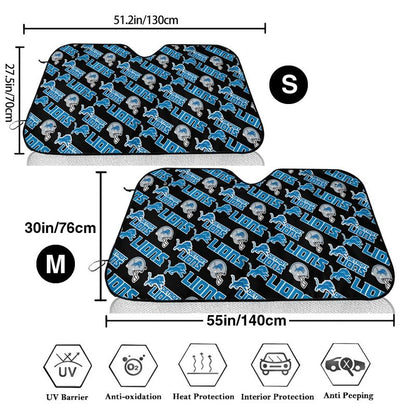 Detroit Lions 2 Printed suitable for front Car windshield sunshades Car windshield sunshades