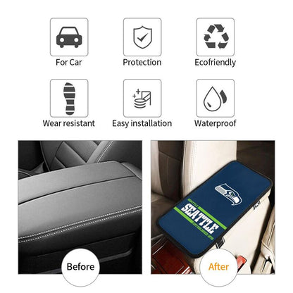 Seattle Seahawks Printed car armrest box pad Protective pad