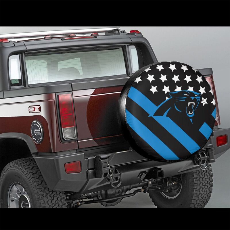 Carolina Panthers 3 car dustproof sunscreen tyre protective cover Tyre protective cover