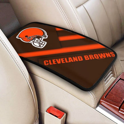 Car armrest box pad Cleveland Browns 2 Printed central armrest box pad protective pad